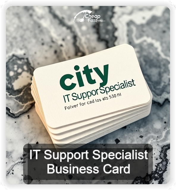 It Support Specialist business card design sample