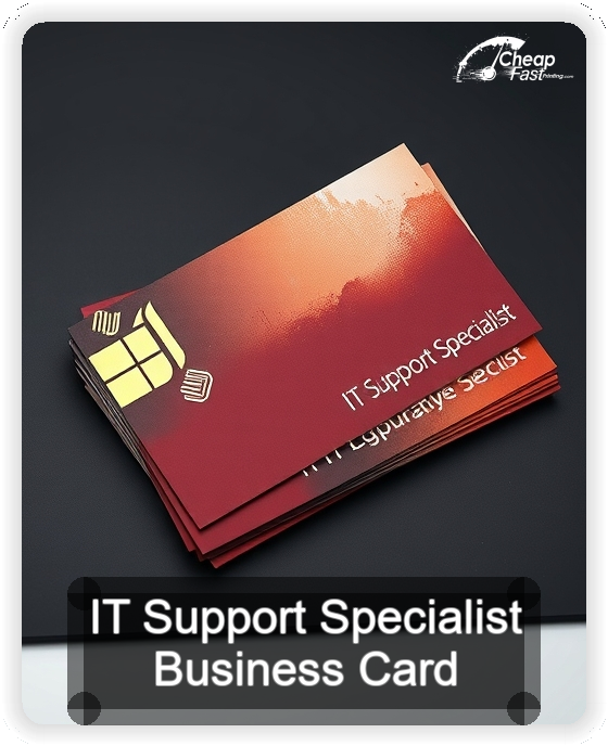 It Support Specialist business card design sample
