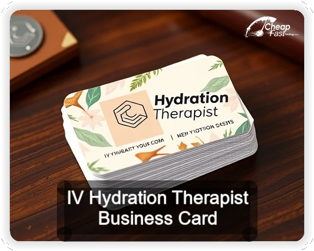 Iv Hydration Therapist business card design sample