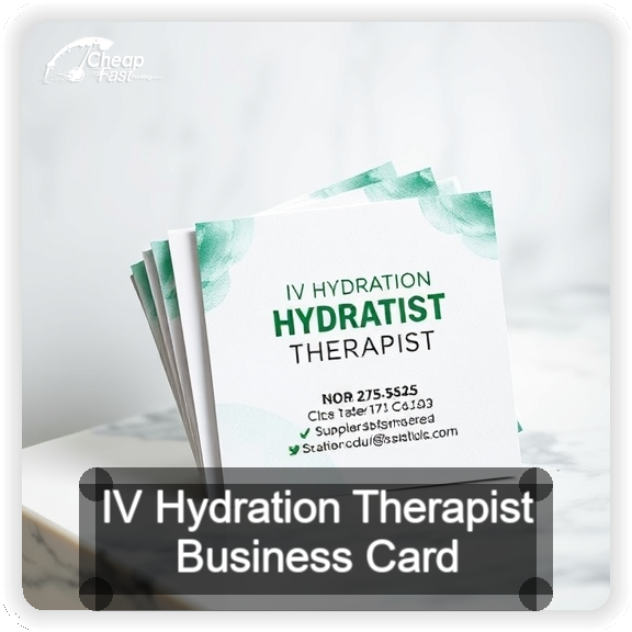 Iv Hydration Therapist business card design sample