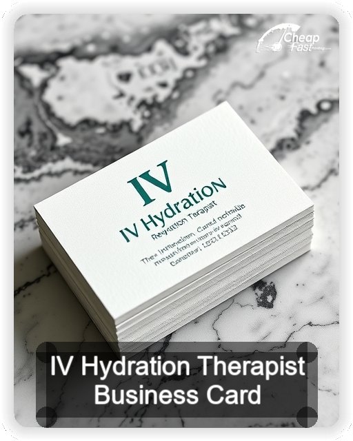 Iv Hydration Therapist business card design sample