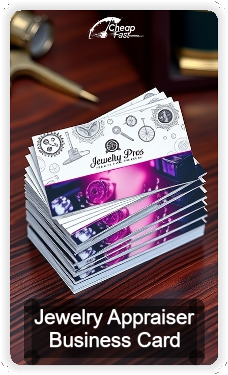 Jewelry Appraiser business card design sample
