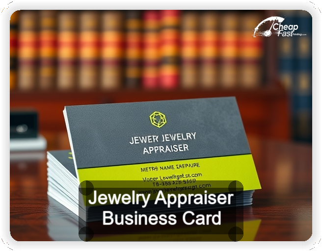 Jewelry Appraiser business card design sample