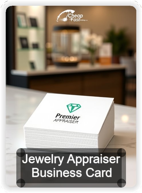 Jewelry Appraiser business card design sample