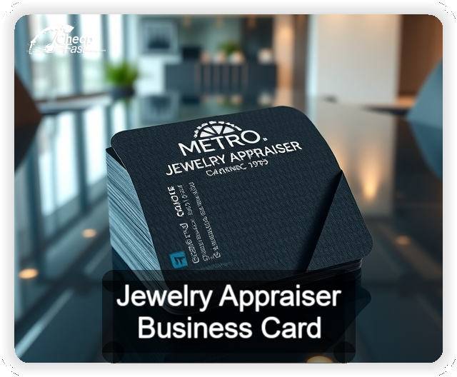 Jewelry Appraiser business card design sample