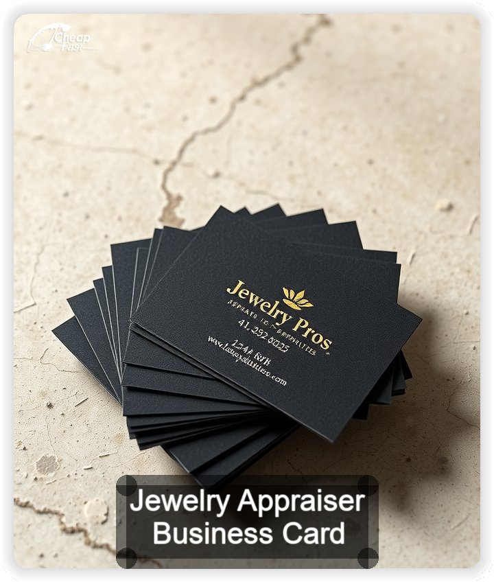 Jewelry Appraiser business card design sample