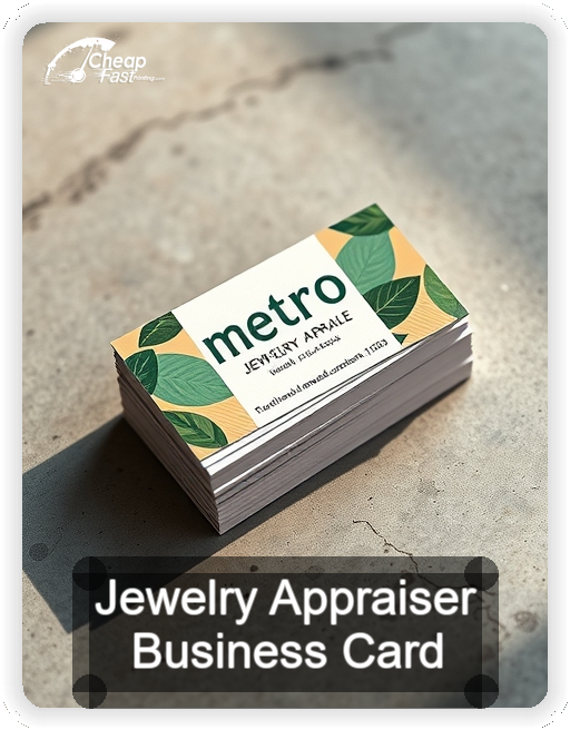 Jewelry Appraiser business card design sample