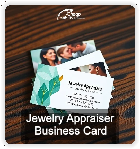 Jewelry Appraiser business card design sample