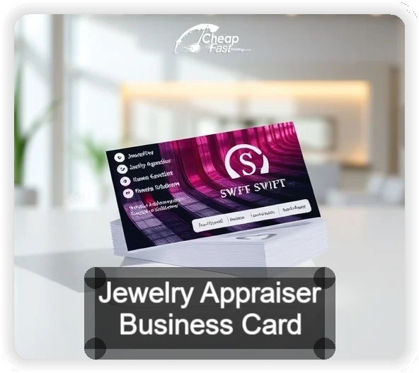 Jewelry Appraiser business card design sample