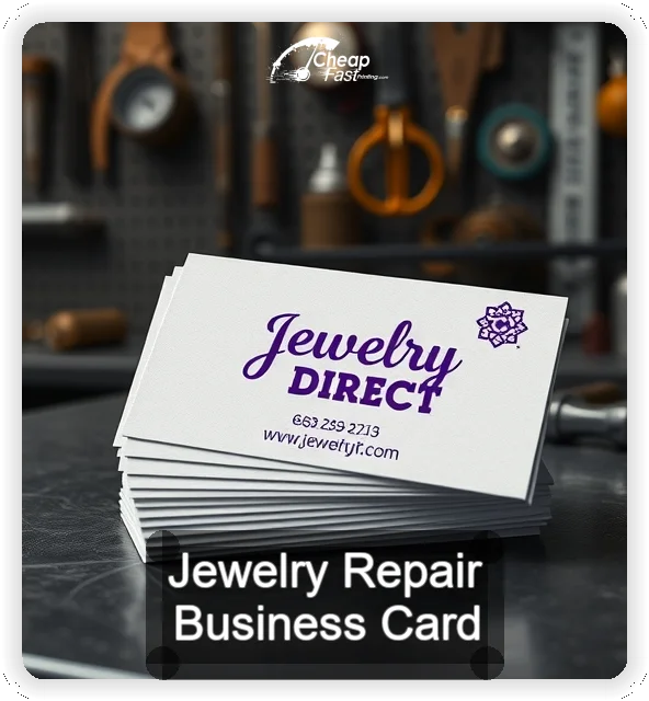Jewelry Repair business card design sample