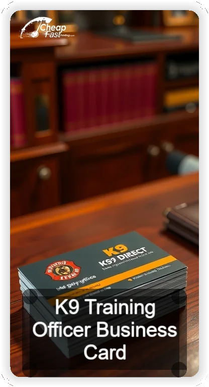 K9 Training Officer business card design sample