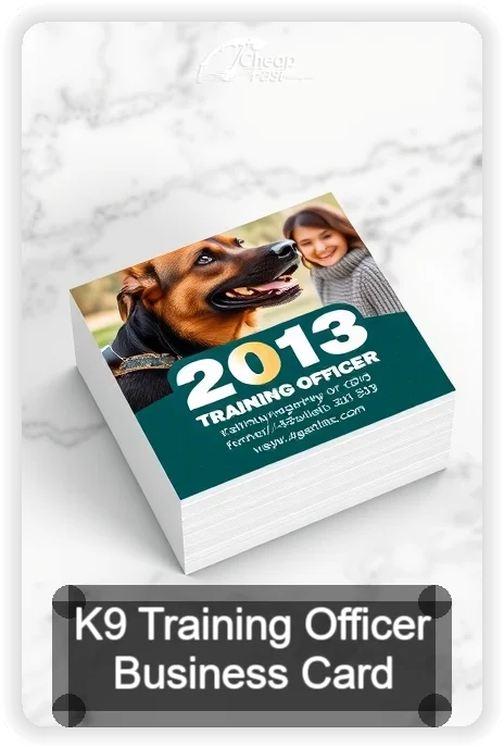 K9 Training Officer business card design sample