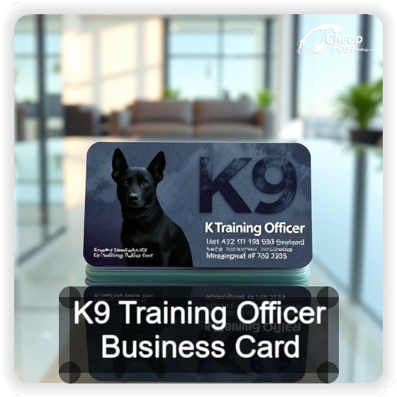 K9 Training Officer business card design sample