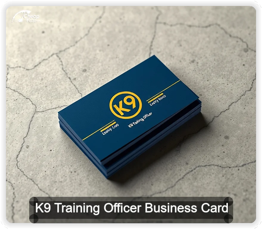 K9 Training Officer business card design sample