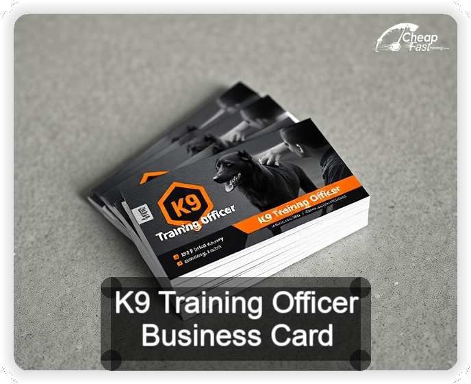 K9 Training Officer business card design sample