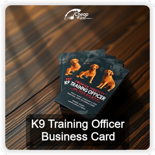 K9 Training Officer business card design sample