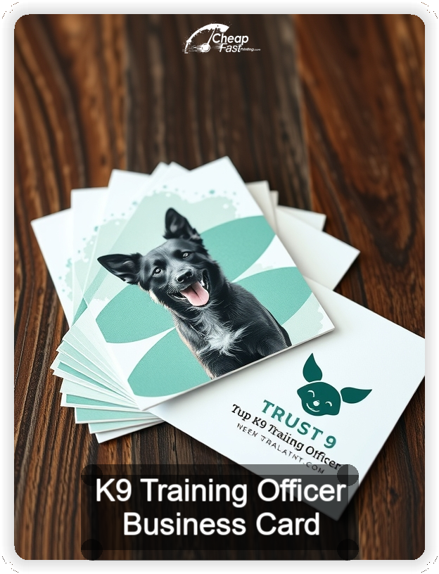 K9 Training Officer business card design sample