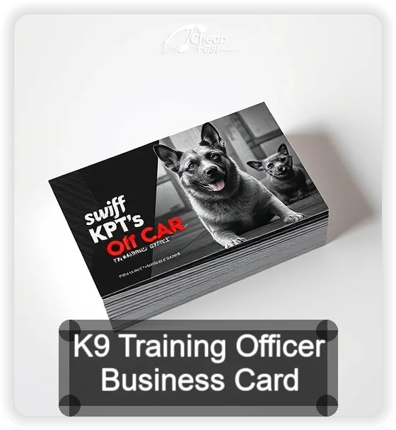 K9 Training Officer business card design sample