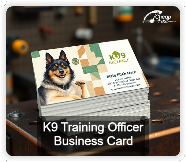 K9 Training Officer business card design sample