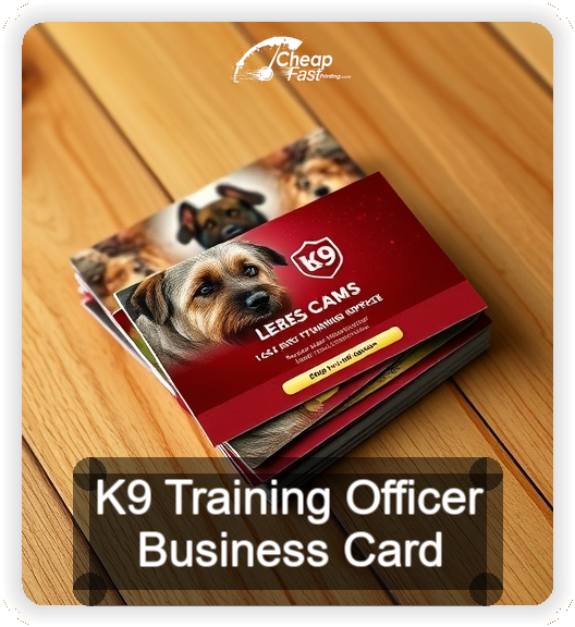 K9 Training Officer business card design sample