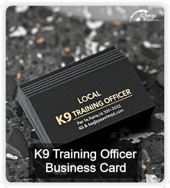 K9 Training Officer business card design sample