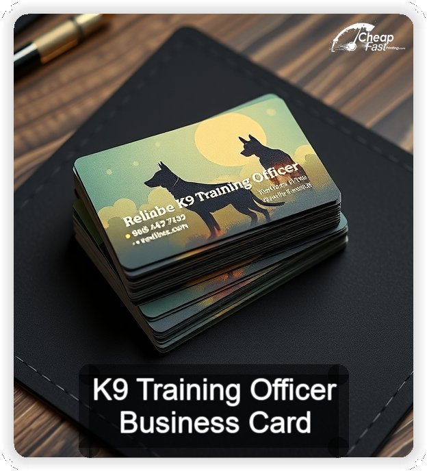 K9 Training Officer business card design sample