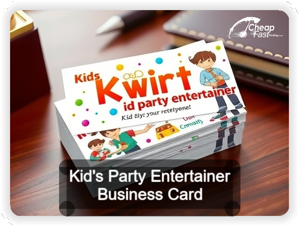 Kid S Party Entertainer business card design sample