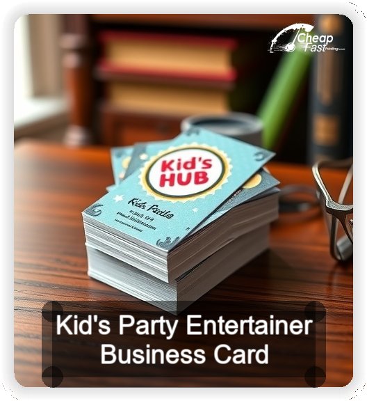 Kid S Party Entertainer business card design sample