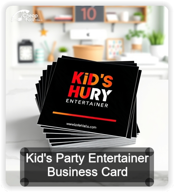 Kid S Party Entertainer business card design sample