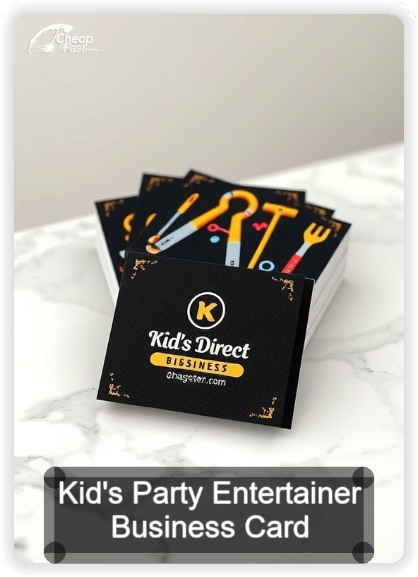 Kid S Party Entertainer business card design sample