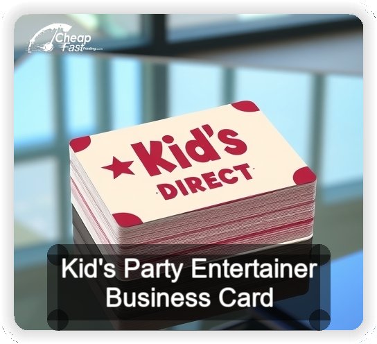 Kid S Party Entertainer business card design sample