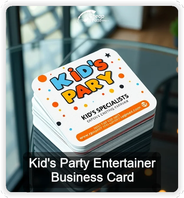 Kid S Party Entertainer business card design sample