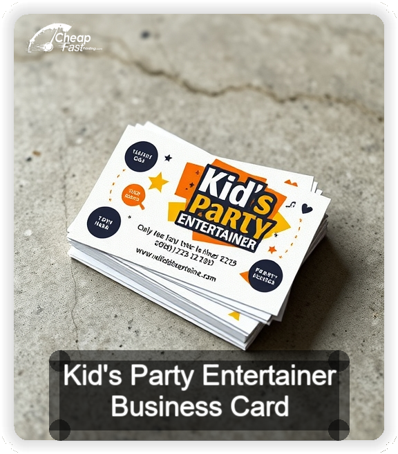 Kid S Party Entertainer business card design sample