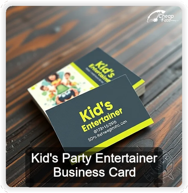 Kid S Party Entertainer business card design sample