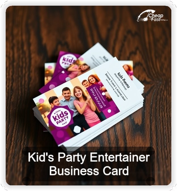 Kid S Party Entertainer business card design sample