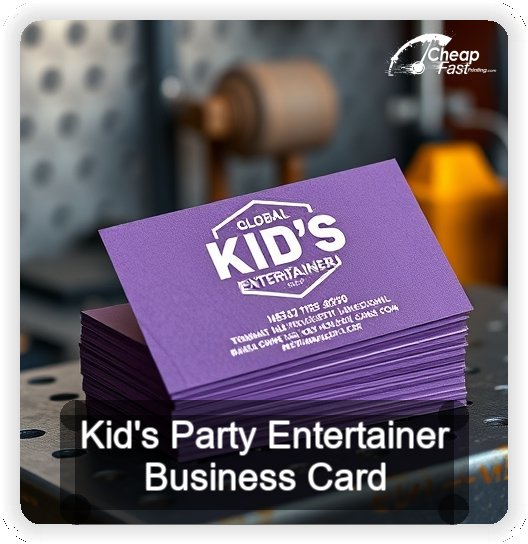Kid S Party Entertainer business card design sample