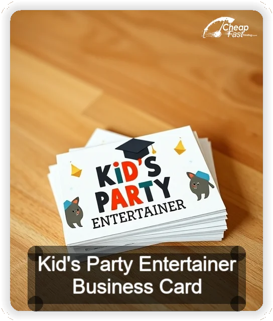 Kid S Party Entertainer business card design sample