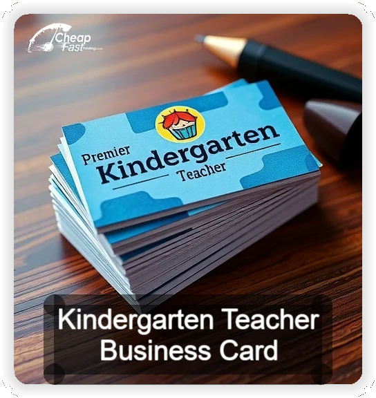 Kindergarten Teacher business card design sample