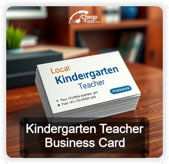 Kindergarten Teacher business card design sample