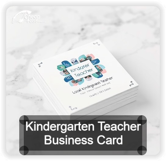 Kindergarten Teacher business card design sample