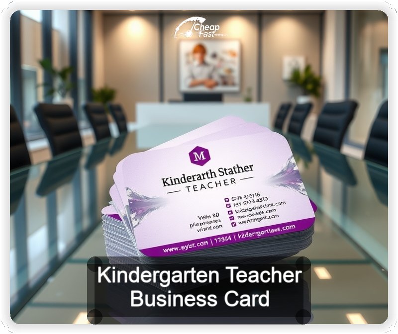Kindergarten Teacher business card design sample