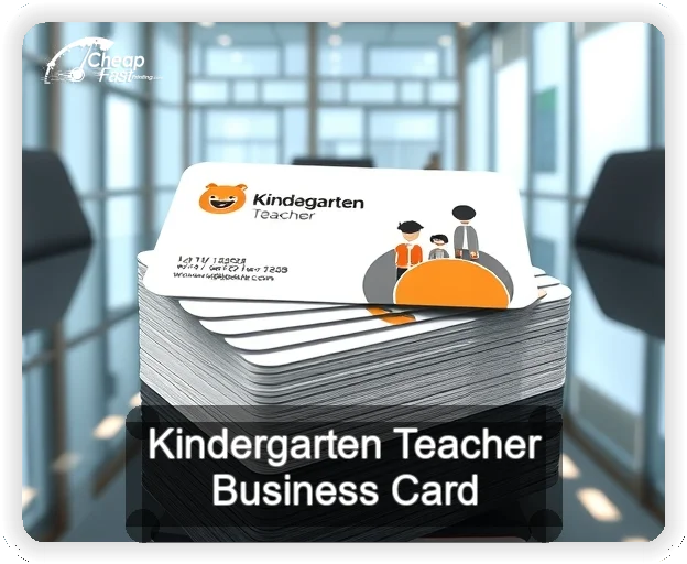 Kindergarten Teacher business card design sample