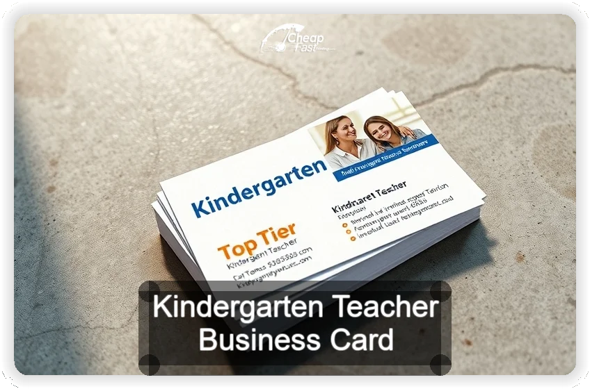 Kindergarten Teacher business card design sample