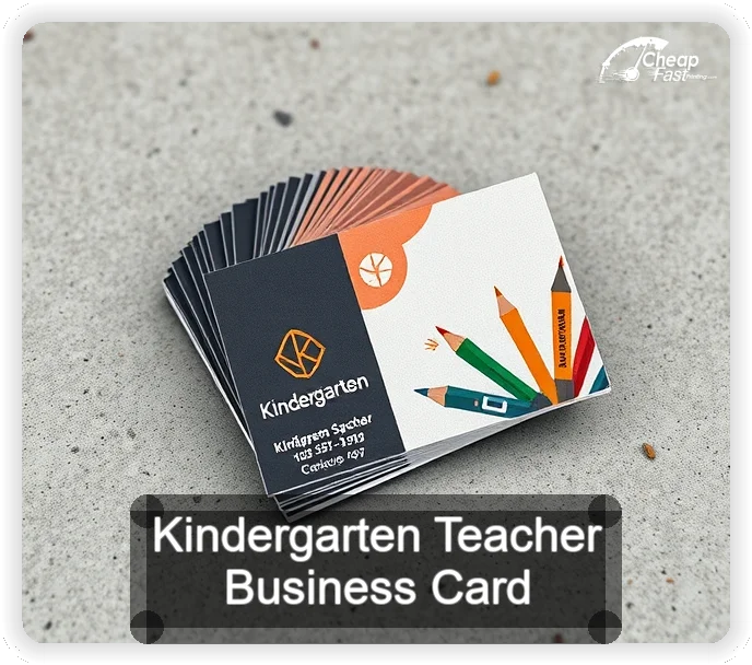 Kindergarten Teacher business card design sample