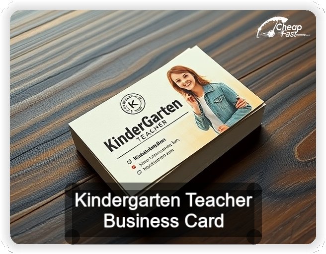 Kindergarten Teacher business card design sample
