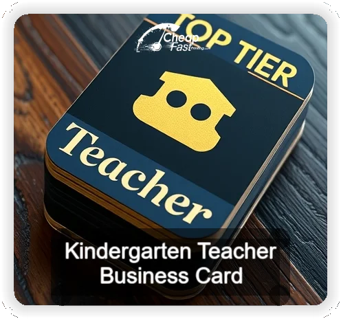 Kindergarten Teacher business card design sample