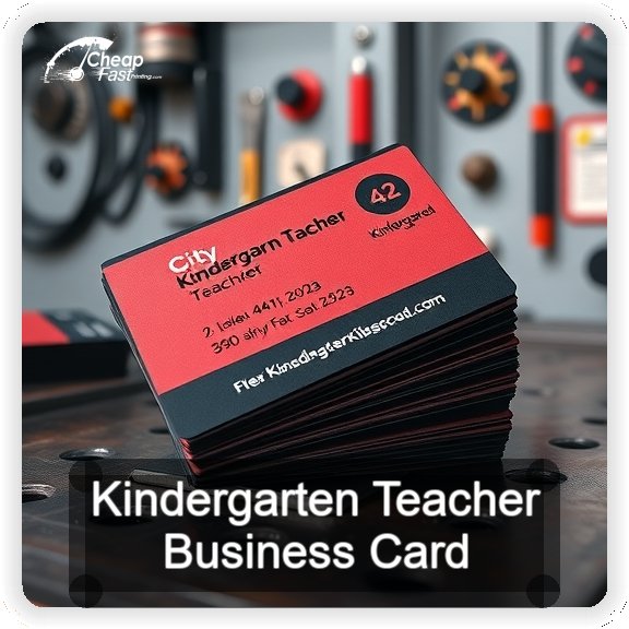 Kindergarten Teacher business card design sample