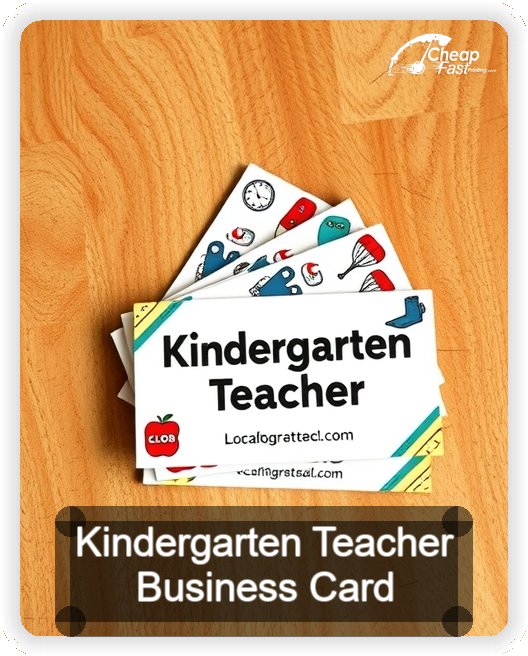Kindergarten Teacher business card design sample