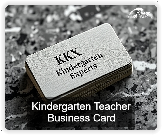 Kindergarten Teacher business card design sample