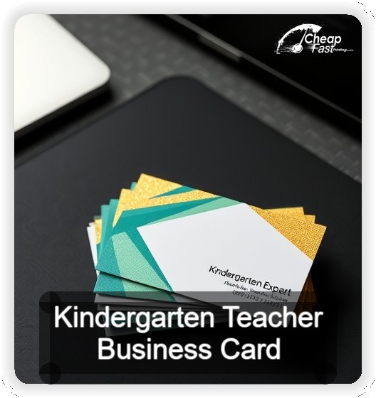 Kindergarten Teacher business card design sample